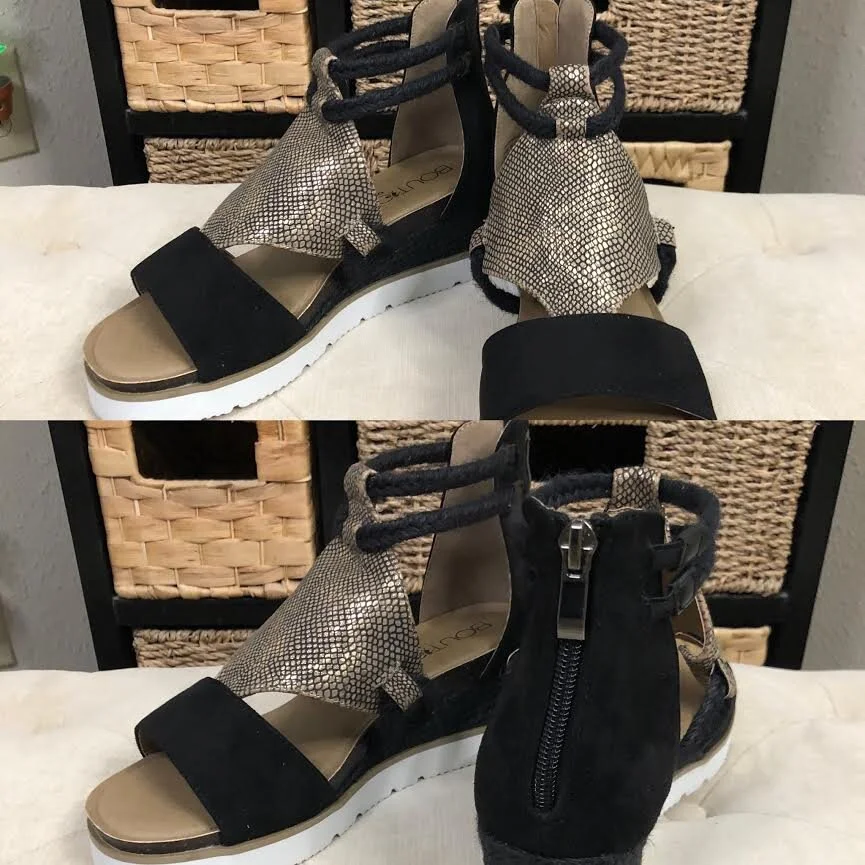 BROWING GUNMETAL WEDGE Southern Roots Boutique